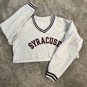 Syracuse cropped tailgate sweater